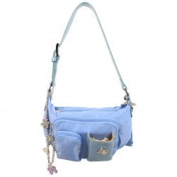 Mini sac épaule Naj-Oleari toile nylon Bleu NAJ­OLEARI - 1