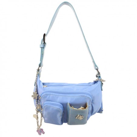 Mini sac épaule Naj-Oleari toile nylon Bleu NAJ­OLEARI - 1