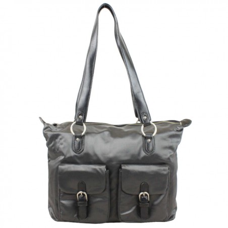 Sac shopping Duolynx Noir nylon satiné DUOLYNX - 1