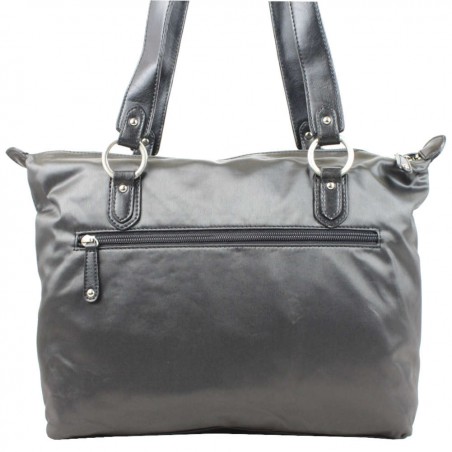 Sac shopping Duolynx Noir nylon satiné DUOLYNX - 4