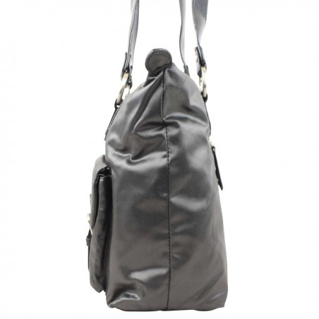 Sac shopping Duolynx Noir nylon satiné DUOLYNX - 3