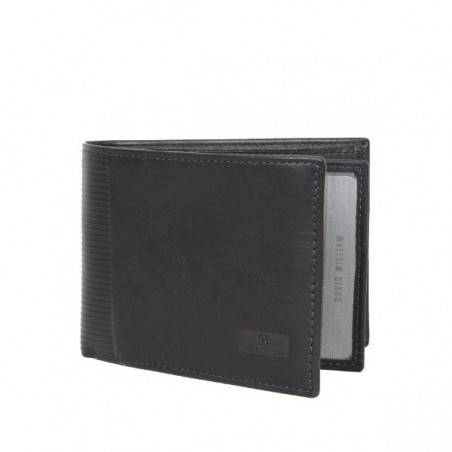 Petit portefeuille monnaie cartes en cuir David William avec bloquage signaux RFID D5347 DAVID WILLIAM - 1