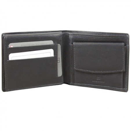 copy of Petit portefeuille monnaie cartes en cuir David William avec bloquage signaux RFID D5347 DAVID WILLIAM - 2