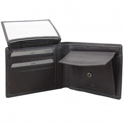 copy of Petit portefeuille monnaie cartes en cuir David William avec bloquage signaux RFID D5347 DAVID WILLIAM - 3