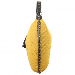 Sac hobo Girls Power Star nylon surpiqué Jaune moutarde GIRLS POWER - 2