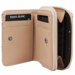 Porte monnaie Patrick Blanc en cuir motif lézard beige nude PATRICK BLANC - 5