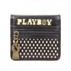 Porte monnaie plat Playboy PA2416 Noir / doré PLAYBOY - 1