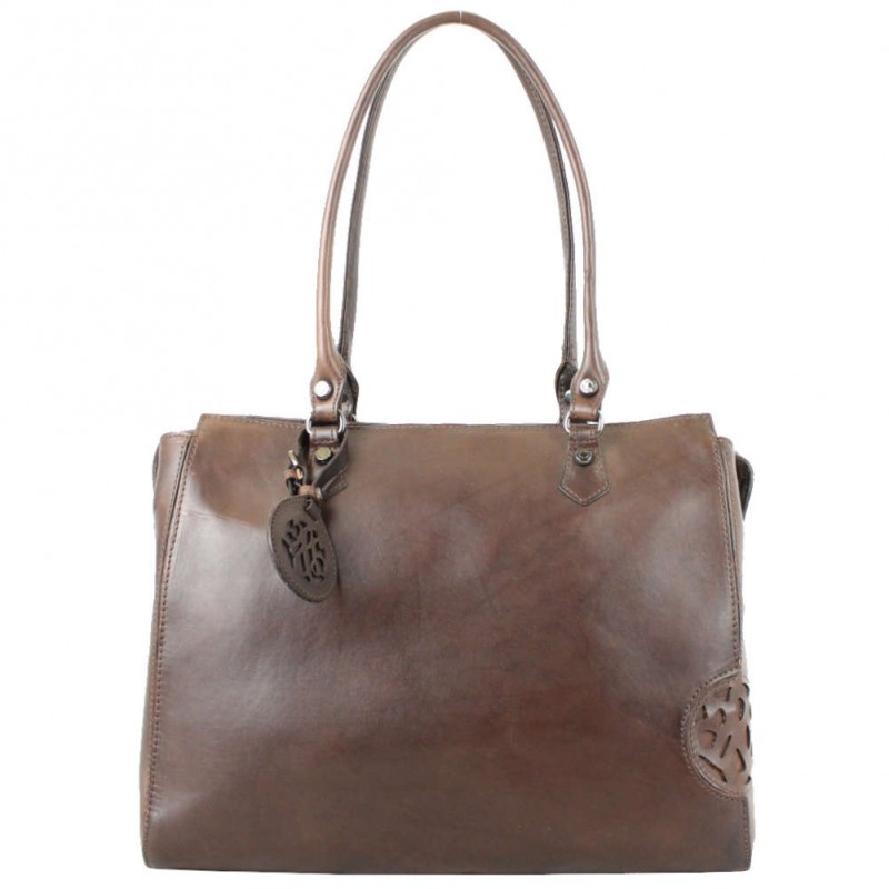 Sac cabas Arthur et Aston cuir vintage Dicky teinté main marron ARTHUR & ASTON - 1