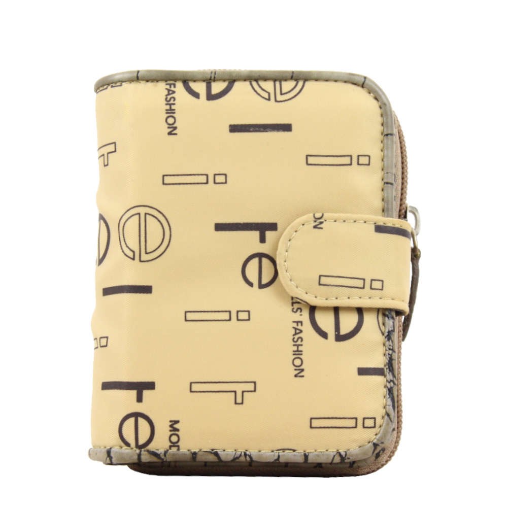 Porte monnaie Elite E8734 toile nylon motif imprimé beige ELITE - 1
