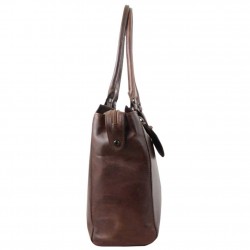 Sac cabas Arthur et Aston cuir vintage Dicky teinté main marron ARTHUR & ASTON - 3