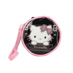 Porte monnaie noir verni déco tête de chat Kitty A DÉCOUVRIR ! - 1