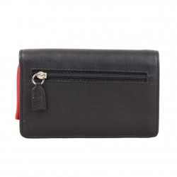 Porte monnaie + cartes | Silvercat Cuir Noir / Rouge SILVERCAT - 3