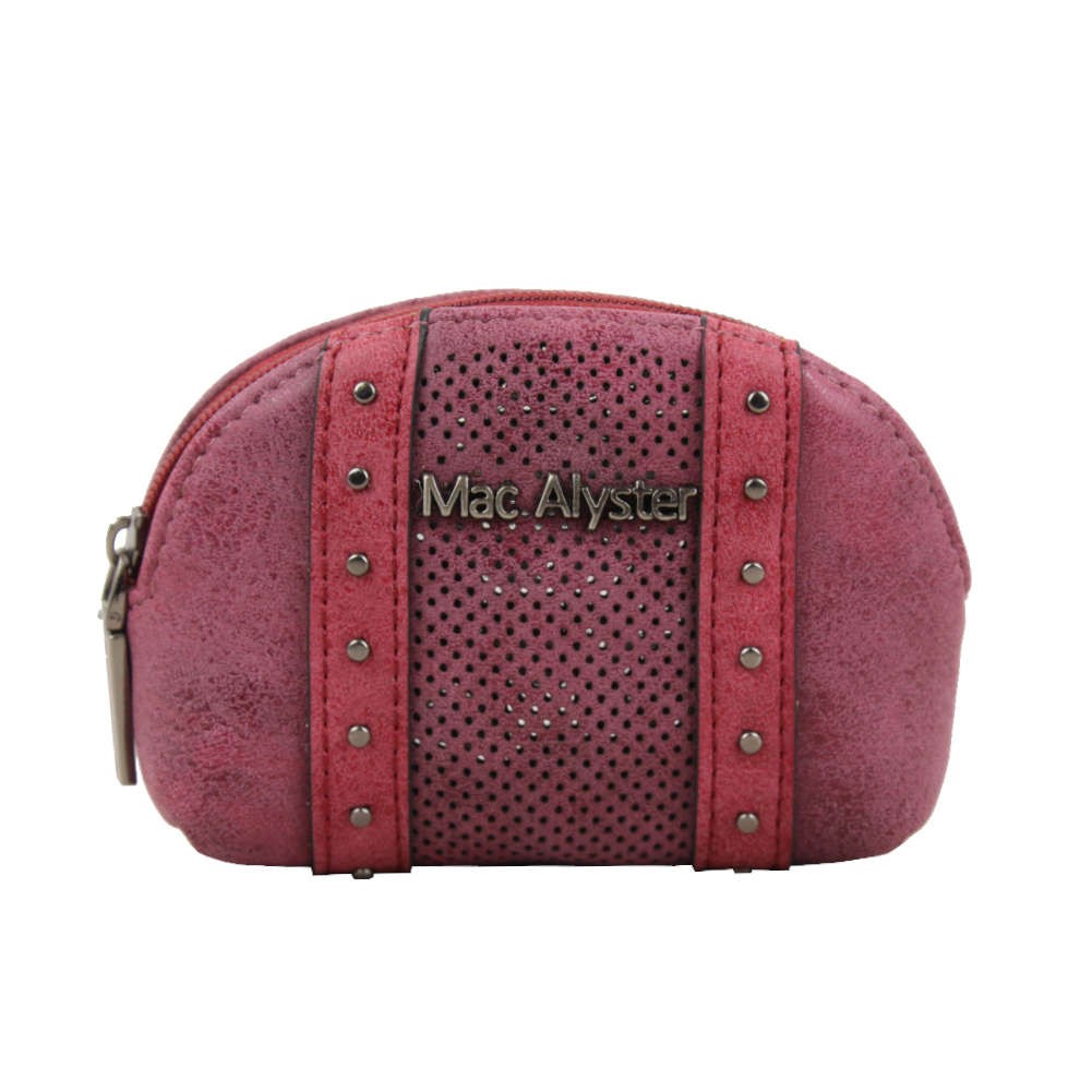 Petit porte monnaie Mac Alyster Aura déco cloutée Bordeaux MAC ALYSTER - 1