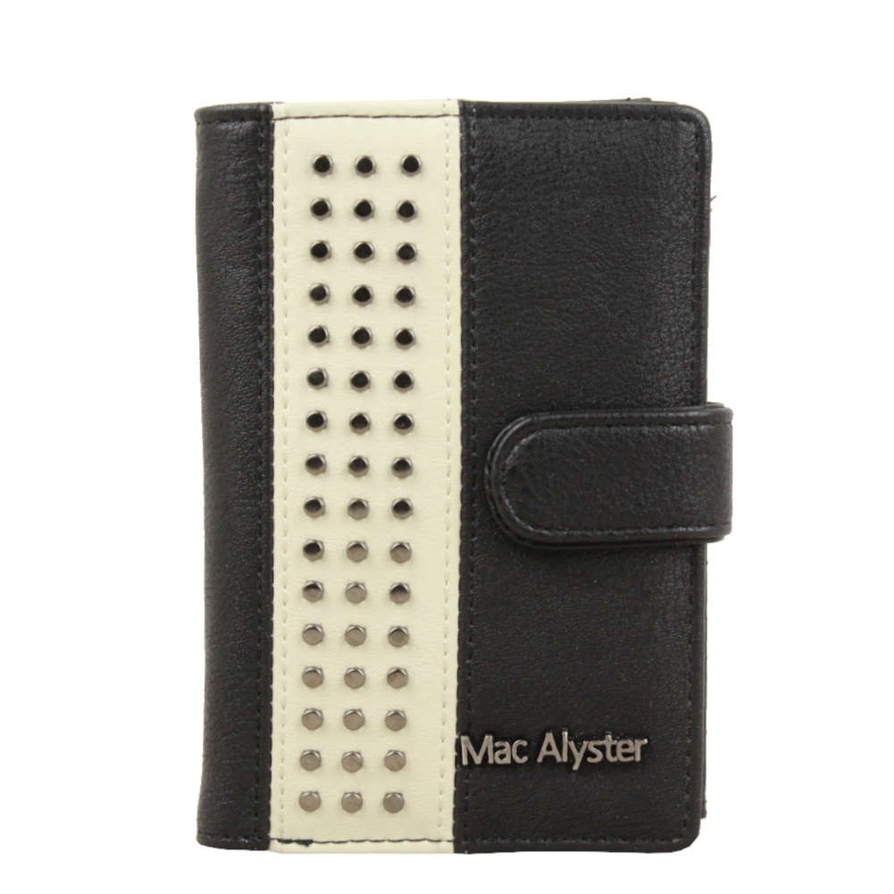 Porte monnaie Mac Alyster RFID Allure déco cloutée noir / Beige MAC ALYSTER - 1