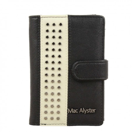 Porte monnaie Mac Alyster RFID Allure déco cloutée noir / Beige MAC ALYSTER - 1