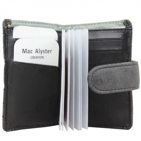 Porte cartes Mac Alyster 726 Mellow RFID surpiqué Noir MAC ALYSTER - 2