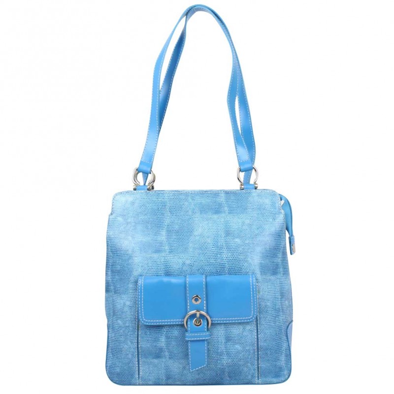 copy of Sac cabas Fuchsia motif imprimé bleu DUOLYNX - 1