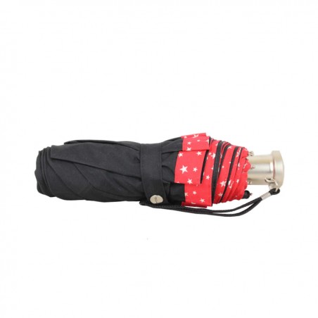 Parapluie Vaux pliant / manuelle bicolore Noir-rouge étoile PIERRE VAUX - 1