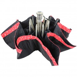 Parapluie Vaux pliant / manuelle bicolore Noir-rouge étoile PIERRE VAUX - 2