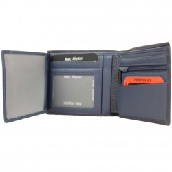Portefeuille Européen en cuir Mac Alyster Premium RFID Bleu MAC ALYSTER - 3