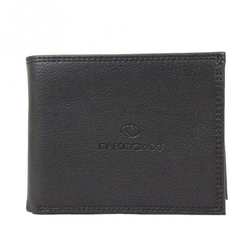 Petit portefeuille cuir Européen Marom Noir WYLSON - 1 Petit portefeuille cuir Européen Marom Noir WYLSON - 1