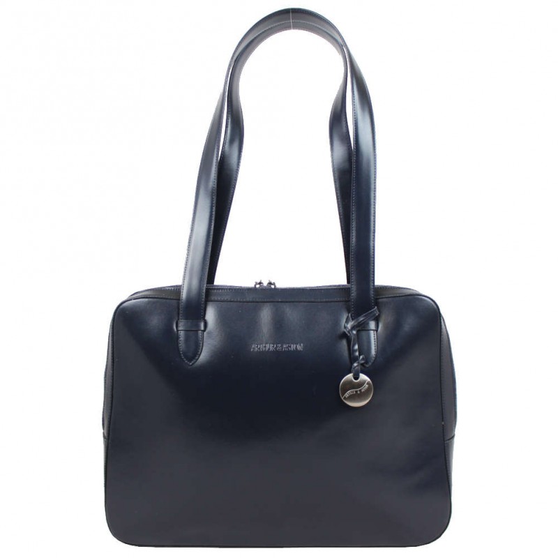 Sac paule Femme Arthur Aston Cuir lisse semi rigide Marine