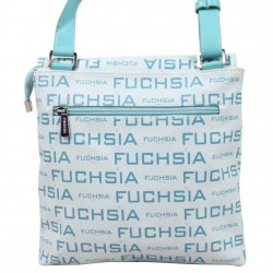 Sac sacoche ultra-plate Fuchsia motif imprimé bleu FUCHSIA - 3