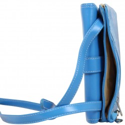 Sac sacoche ultra-plate Duolynx motif effet lézard bleu DUOLYNX - 3