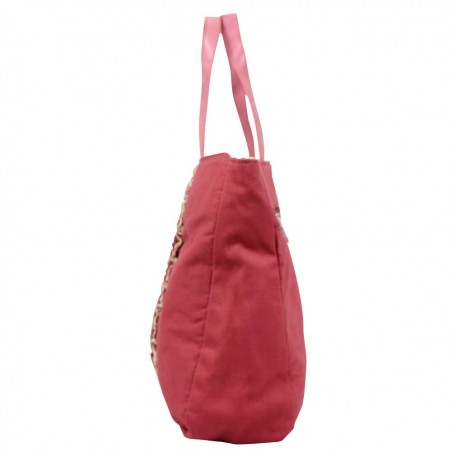 Sac cabas Patrick Blanc toile déco froufrou rose framboise PATRICK BLANC - 2