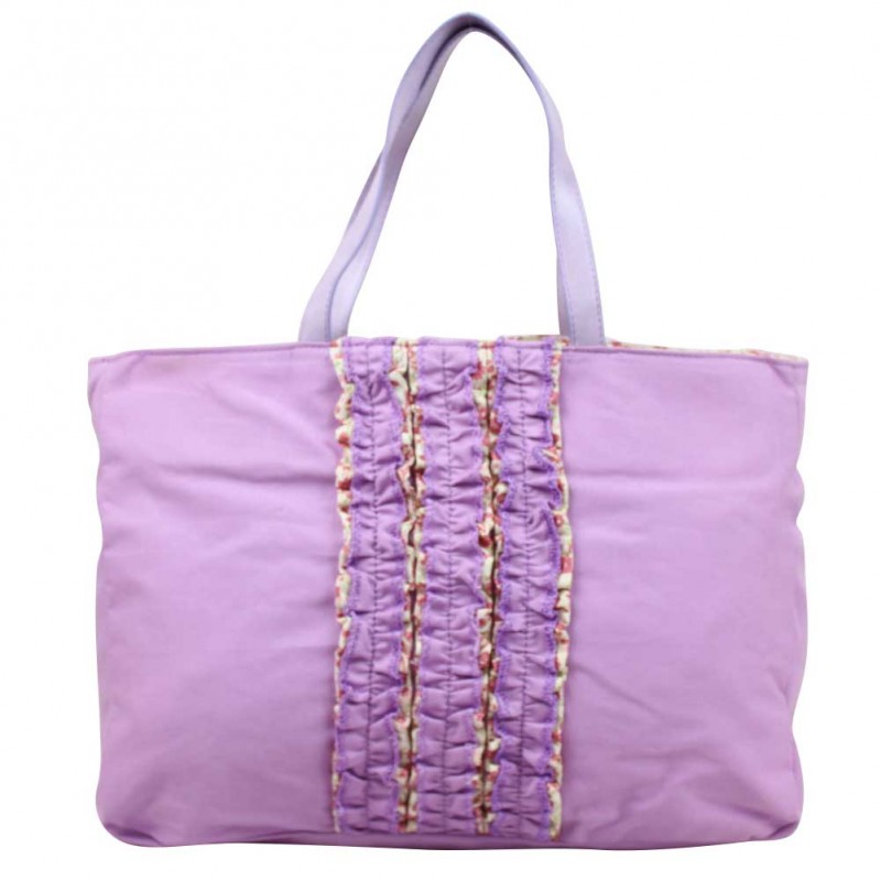 Sac cabas Patrick Blanc toile déco froufrou violet PATRICK BLANC - 1