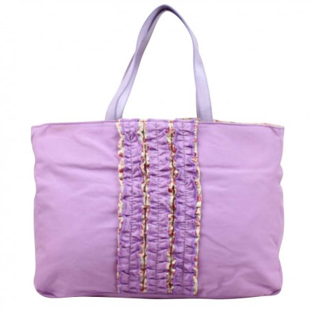 Sac cabas Patrick Blanc toile déco froufrou violet PATRICK BLANC - 1