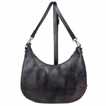 Sac demi-lune Arthur et Aston cuir vintage teinté main  ARTHUR & ASTON - 5