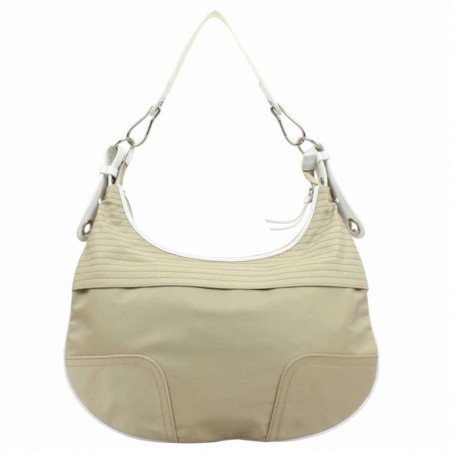 Sac hobo Lacoste L66 extra plat toile beige LACOSTE - 4