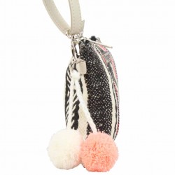 Sac pochette Tropéziennes Palombaggia toile beige ethnique LES TROPÉZIENNES - 2 Sac pochette Tropéziennes Palombaggia toile beige ethnique LES TROPÉZIENNES - 2