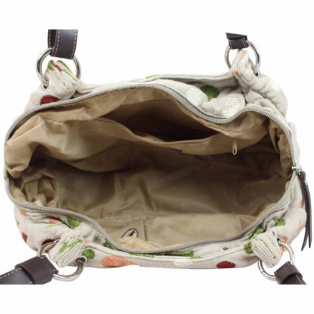 Sac toile Patrick Blanc PB6931 Taupe à pois PATRICK BLANC - 2