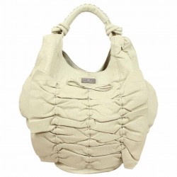 Sac à main Elite rond souple déco froufrou Beige ELITE - 1