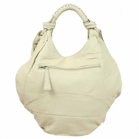 Sac à main Elite rond souple déco froufrou Beige ELITE - 4