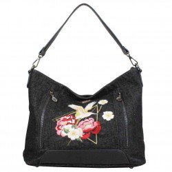 Sac seau Girls Power Dana Jean Noir déco brodée GIRLS POWER - 1