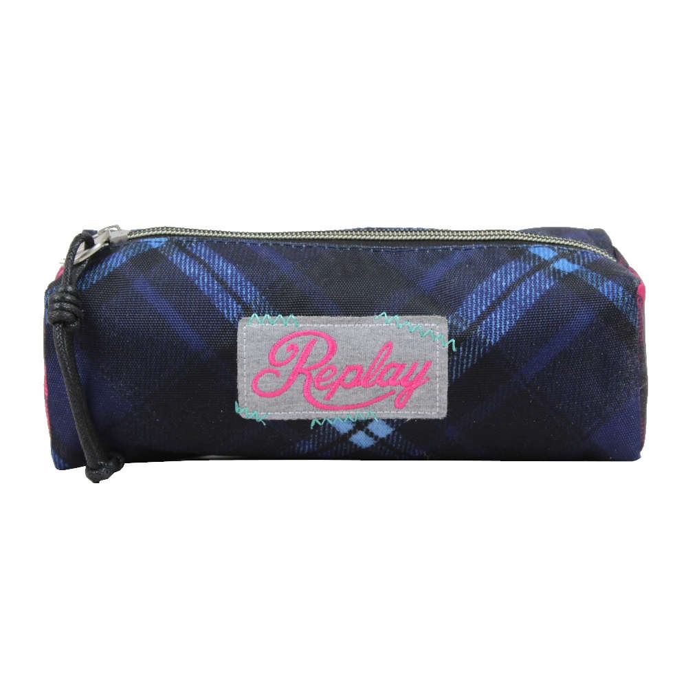 Trousse simple Replay Ecossais Bleu REPLAY - 1