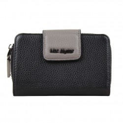 Porte monnaie Mac Alyster en cuir Noir bicolor gris MAC ALYSTER - 1