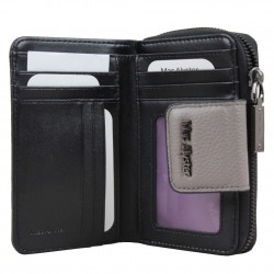 Porte monnaie Mac Alyster en cuir Noir bicolor gris MAC ALYSTER - 2