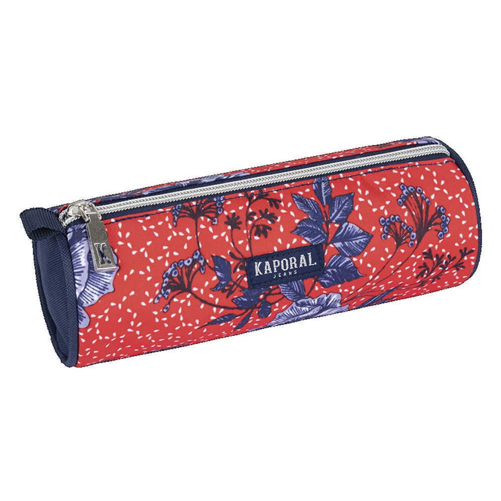 Trousse Kaporal rouge motif fleurs (ronde) KAPORAL - 1