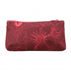 Trousse Delsey toile rouge déco fleurs DELSEY - 2