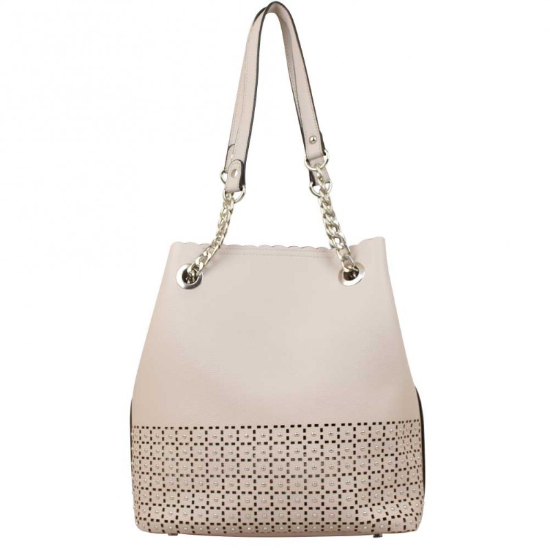 Sac Fuchsia seau déco ajourée et cloutée F9734 Beige FUCHSIA - 1 Sac Fuchsia seau déco ajourée et cloutée F9734 Beige FUCHSIA - 1