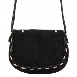 Petit sac bandoulière Les Tropéziennes Yosemite cuir daim noir LES TROPÉZIENNES - 2 Petit sac bandoulière Les Tropéziennes Yosemite cuir daim noir LES TROPÉZIENNES - 2