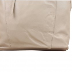 NEUF AVEC PETITS DÉFAUTS Sac cabas cuir souple Bruno Rossi Z beige Bruno Rossi - 5