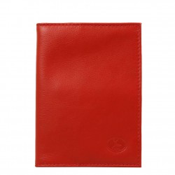 Grand porte cartes en cuir / Fabrication Française - Rouge FRANDI - 1