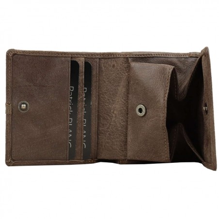 Porte monnaie en cuir Patrick Blanc DM - Marron PATRICK BLANC - 2