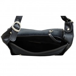 Sac besace Gil Holster Toile et cuir - Noir GIL HOLSTERS - 3