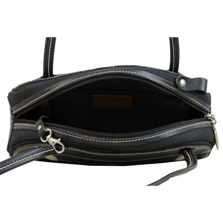 Sac demi rond Gil Holster Toile et cuir - Noir GIL HOLSTERS - 3